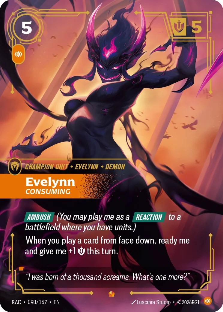 Evelynn, Consuming
